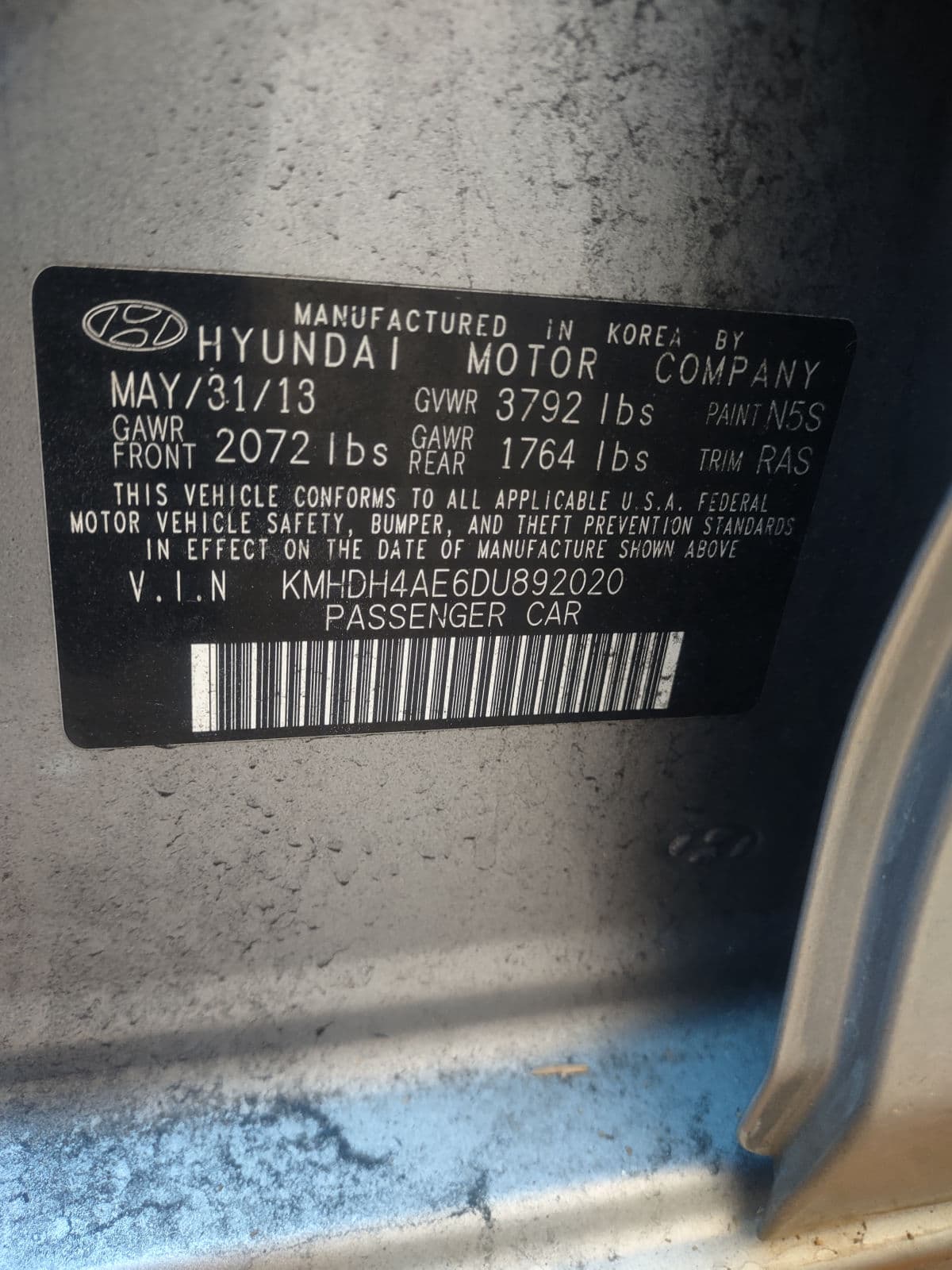 2013 Hyundai Elantra Sedan — photo 5 of 6