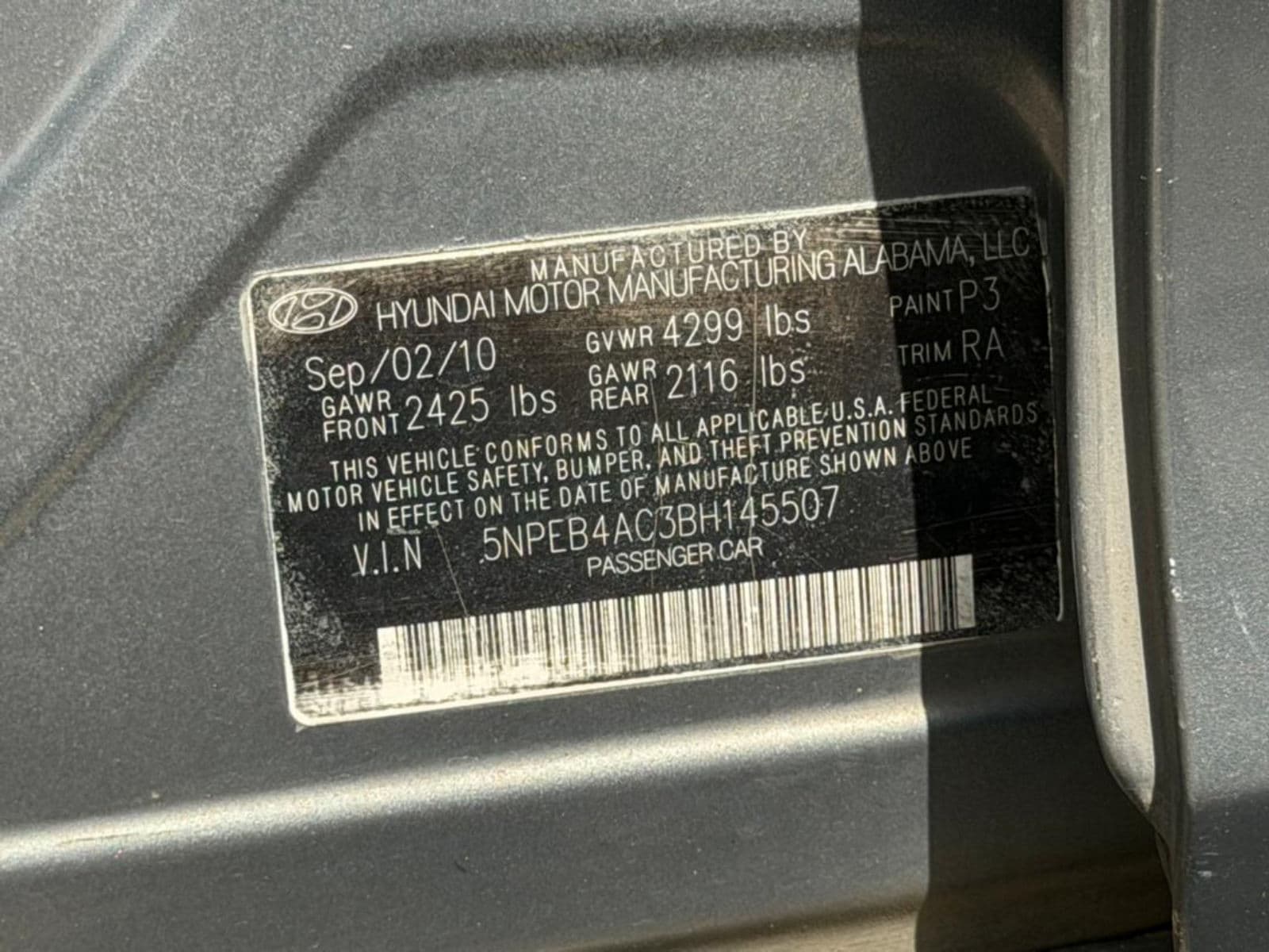 2011 Hyundai Sonata Automatic Sedan — photo 6